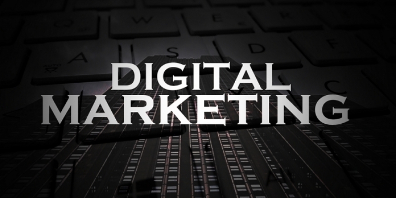 Image That Shows Digital Marketing Text In Black Background